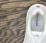 Steve Madden Faux Leather Lifestyle Casual Low Top Lace Sneaker White 9.5M