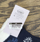 Auden Womens Snowflakes Winter Double Lined Cozy Ankle Socks Blue Multi 4-10