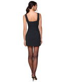 Avec Les Filles Womens Square-Neck Sleeveless Sheath Dress 83666 Charcoal Gray 6