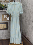 LC Lauren Conrad Womens Belted Woven Maxi Dress 1660bee5d5a3a8 Green Lurex S