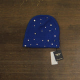 Charter Club Womens 100% Cashmere Embellished Cuffed Beanie Bright Marine Blue