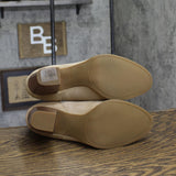 Michael Michael Kors Suede Evaline Almond Toe High Heel Booties Camel Brown 11M