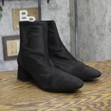 A New Day Mesh Block Heel Mid-Calf Booties with Memory Foam 94568456 Black 7M