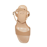 A New Day Womens Haley Ankle Strap Single Band Flare Heels 92562636 Tan Brown 6M