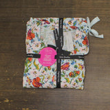 Vera Bradley Pajama Set With Button-up Shirt and Shorts Sea Air Floral Blue 2XL