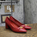Tommy Hilfiger Nanya Block Heel Pumps TWNANYA Red 8.5M