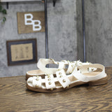 Universal Thread Womens Winnie Studded Fisherman Sandals White / Gold 9.5M