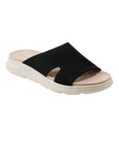 Easy Spirit Womens Amari Sporty Flat Slide Sandals Black 9M