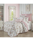 Royal Court Country Chic Floral 2 Piece Quilt Set Rosemary White Multi Twin