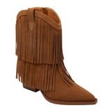 Universal Thread Womens Austin Fringe Western Ankle Boots 94463099 Tan Brown 8M