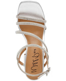 Wild Pair Womens Vinii Strappy Sandals 10020644600 Silver Bling Gray 6M