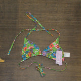 Wild Fable Women's Triangle Wrap Bikini Top Multicolor floral Print 2XS