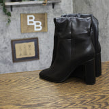 Madden Girl Womens Faux Leather Knee High Block Heel Wise Boot Black Paris 6M