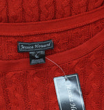 Jessica Howard Womens Cable-Knit Fit Flare Sweater Dress JH3M4915 Flare Red XL