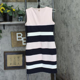 Tommy Hilfiger Scuba Crepe Colorblock Sheath Dress Colorful Rose Pink Multi 8P