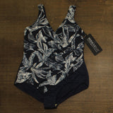Miraclesuit Oceanus One Piece Swimsuit Tropica Toile Print Midnight Blue 22W
