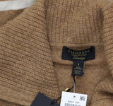 Charter Club Eloise Quarter-Zip Long-Sleeve Sweater Warm Praline Combo Brown S