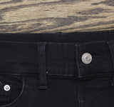 Denim & Co. Cozy Touch Relaxed Straight Jeans A671600 Black 6 Tall