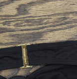 Lauren Ralph Lauren Beach Club Solid Macrame Ring Top Swim Bikini Black 12