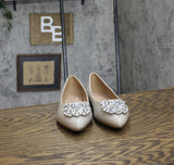 Journee Collection Womens Renzo Jeweled Flats RENZO-WD Gray 5.5W