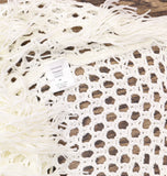 Miken Juniors Mesh Fringe-Hem Tank Cover Up ID012 Ivory Off White M