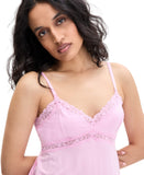 INC International Concepts Lace-Trim Knit Lounge Sleep Tank Top Pale Pink XS