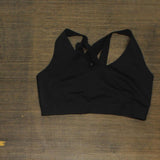 All in Motion Womens Laser Cut Crossback Sports Bra 16638507b5ec20 Black L