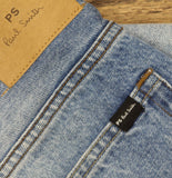 PS Paul Smith Mens Relaxed Fit Zip Fly Jeans Light Base Blue 33R