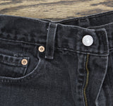 Levi's Baggy Y2K Upcycle Daisy Dukes Denim Shorts Black Wash See Measurements