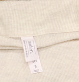 Auden Cozy Ribbed Notch Collar Shirt and Pants Pajama Set Oatmeal Off White 2XL