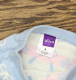 Disney Sweater Knit Skirt with Bow and Flower Pattern KHFII63R-999 Light Blue 4