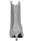 On 34th Womens Aatira Tulip Booties 10019682200 Silver Glitter Gray 6M