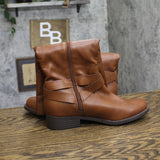 Style & Co. Womens Margoo Riding Boots Faux Leather 10021524100 Acorn Brown 6.5M