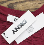 DKNY Womens Superfine Textured Lightweight Top P52SAW83 Beet Red XL