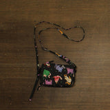 Vera Bradley Quilted Crossbody Shoulder Purse Pouch Black