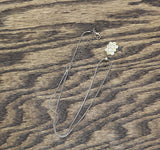 MCYS Womens Flower Pendant Snake Chain Necklace Silver Gray / Yellow 18'' + 2''