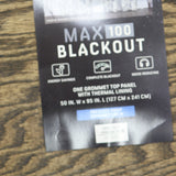 Max Blackout Print Grommet Blackout Single Curtain Panel Navy / Gray 50x95