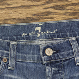 7 For all Mankind Womens Bootcut Button Fly 5-Pocket Jeans Blue 28