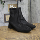 A New Day Celaena Mesh Mid-Calf Boots with Block Heel 94568457 Black 7.5M