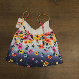 Anne Cole Womens Floral Dip-Dyed Swim Tankini Top 25MT22414 Blue Multi XS
