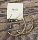 Melody Womens Fashion Dangly Coiled Hoop Earrings Gold Yellow 3.75"