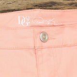 DG2 Womens Fringe Hem Floral Jeans 710896 Blush Pink 14
