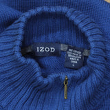 IZOD Mens Turtleneck 1/4 Zip Pullover Sweater 167053bae2b4bc Blue L