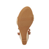 A New Day Womens Tish Single Band Ankle Strap Wedge Heels 93320408 Tan Brown 8M