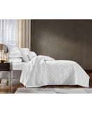 Hotel Collection Dobby Diamond 3-Piece Cotton Coverlet Set White King