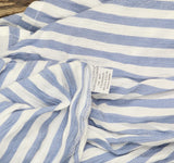 Raviya Womens Plus Size Striped Tunic Shirt Swim Cover-Up Blue / White 1X