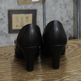 Journee Collection Womens Windy Round Toe Block Heel Mary Jane Pumps Black 7.5M