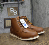 Goodfellow & Co Mens Niles Mock Toe Boots 90971861 Cognac Brown 7M