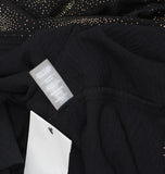 Calvin Klein Collared Self-Tie-Belt Midi Button Cuff Dress Black / Gold 8