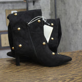 A New Day Studded Mid-Calf Pointed-Toe Boots 94568939 Jet Black / Gold 6M